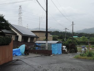 益城町辻の城で調査中1